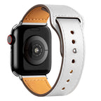 Leather Strap with Snap Button Closure for Apple Watch 38/40/41mm and 42/44/45/49mm in 22 Colours
