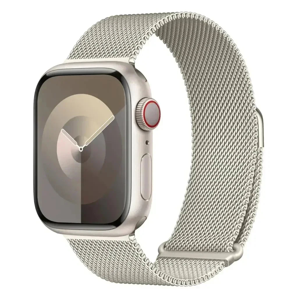 Magnetic Stainless Steel Mesh Strap for Apple Watch 38/40/41mm & 44/45/46/49mm in 12 Colours incl. Pink Gold and Rainbow