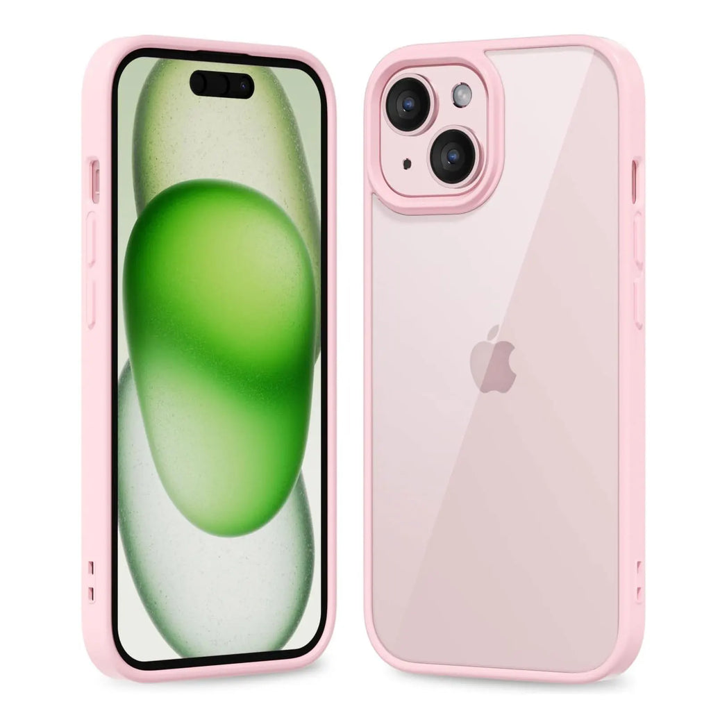 Transparent Phone Case with Soft Silicone Bumper for iPhone 16 Pro Max, 16 Pro, 16 Plus, 16, 15 & 14 Series