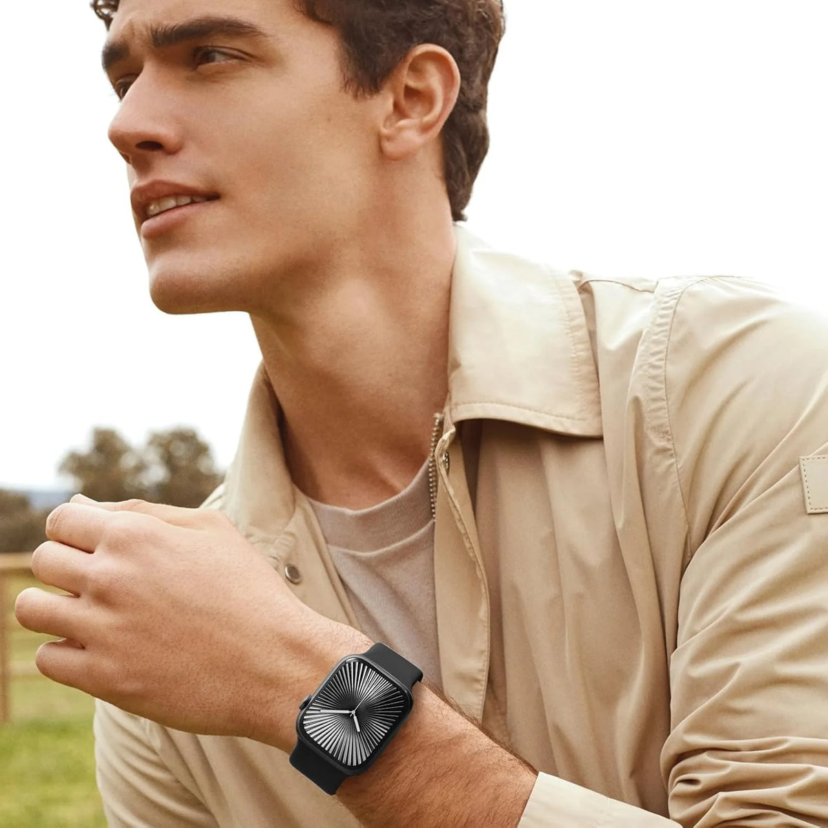 Cocoa Soft Silicone Strap for Apple Watch 38/40/41/42 and 42/44/45/46/49mm in S/M and M/L, for Series, SE and Ultra