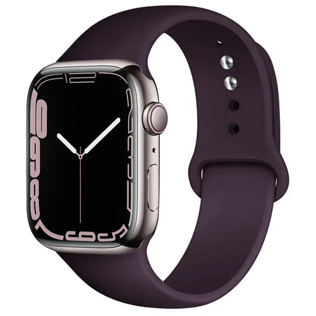 Grey Soft Silicone Strap for Apple Watch 38/40/41/42 and 42/44/45/46/49mm in S/M and M/L, for Series, SE and Ultra
