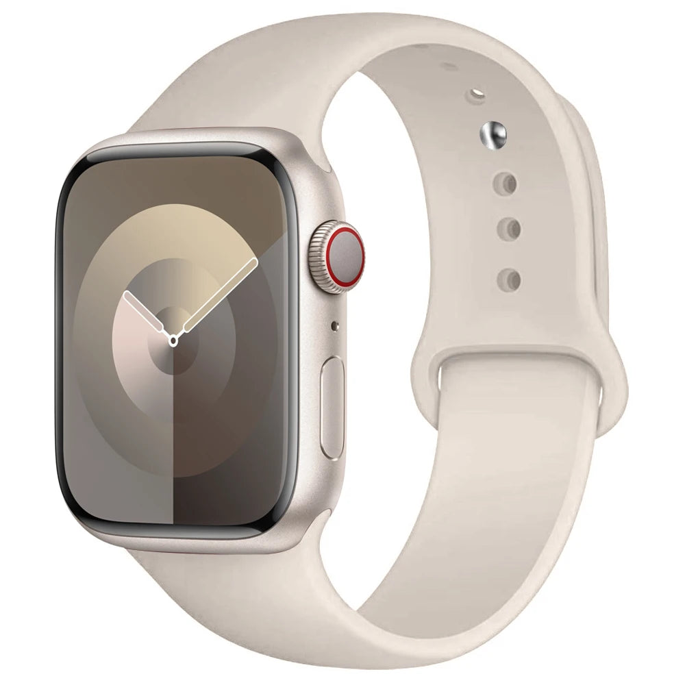 Midnight Blue Soft Silicone Strap for Apple Watch 40/41/42 and 44/45/46/49mm in S/M and M/L, for Series, SE and Ultra