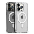 Clear Magnetic Phone Case for iPhone 16, 15 & 14 Series, Transparent PC and TPU Anti-Fingerprint Cover