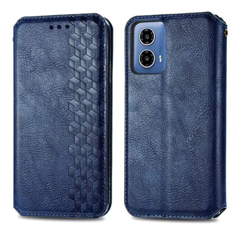 Magnetic PU Leather Flip Wallet Case for Motorola Moto G Series - Card Slots, Cash Slot and Stand Function in Six Colour