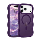 Wavy Edge Matte Phone Case for iPhone 18 Pro, 17, 16, 15 & 14 Series - Tinted Translucent PC and TPU Magnetic Cover