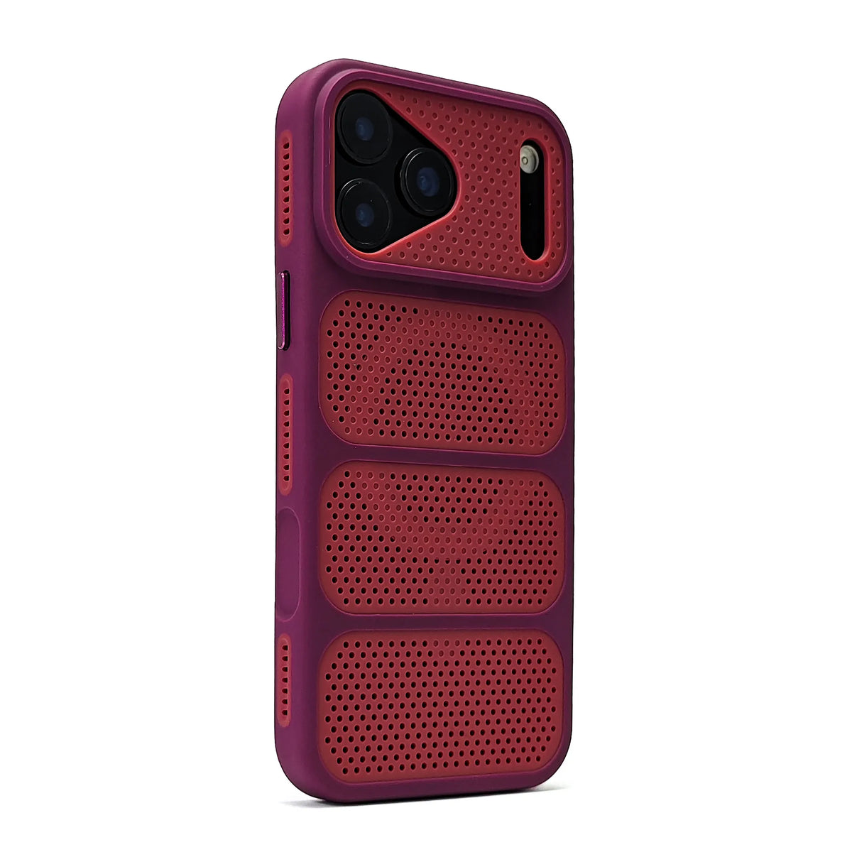 Vented Perforated Bumper Phone Case for iPhone 18 Pro, 17, 16, 15 & 14 Series - Hollow Heat-Vent Design, 5 Colours