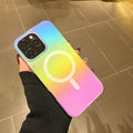 Aurora Gradient Matte Case for iPhone 17 Pro Max, 17 Pro, Air, 17, 16, 15 & 14 Series with Optional Magnetic Ring