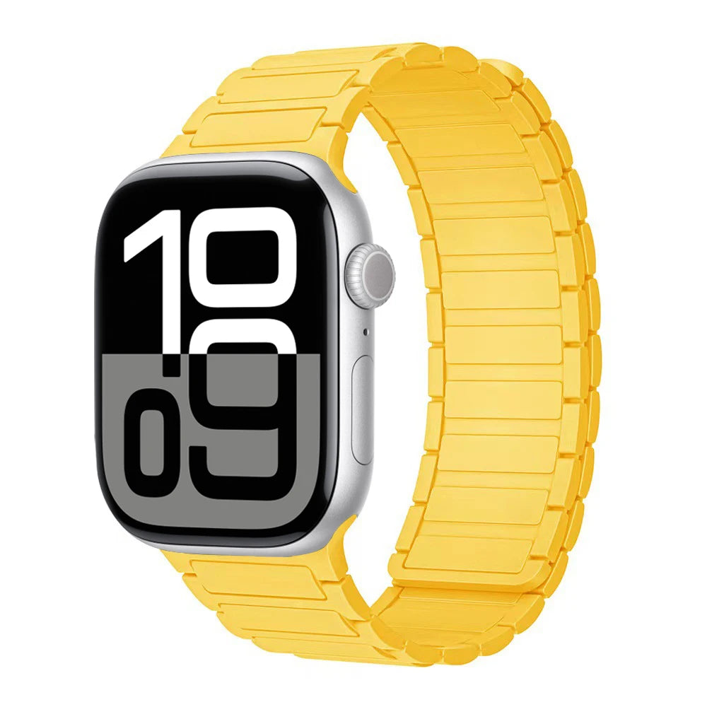Magnetic Silicone Strap for Apple Watch 40/41/42mm and 44/45/46/49mm, Unisex Band in 8 Solid Colours