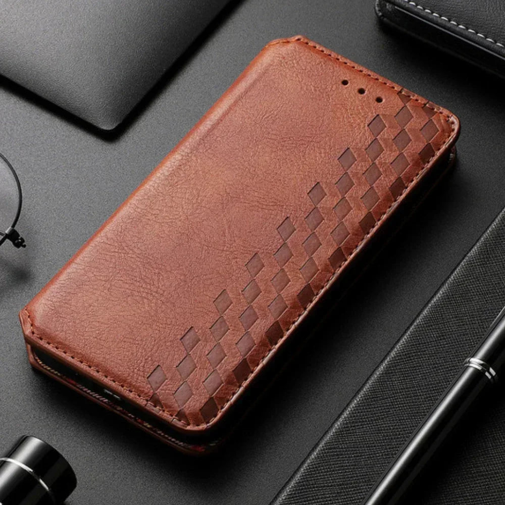 Magnetic PU Leather Flip Wallet Case for Motorola Moto G Series - Card Slots, Cash Slot and Stand Function in Six Colour