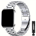 Stainless Steel Link Strap for Apple Watch Series 12 to 4, SE & Ultra 38–49mm Metal Bracelet Watch Band