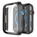 PC Bumper Case with Tempered Glass Screen Protector for Apple Watch 38–49mm Series, SE & Ultra in Black, Clear & More