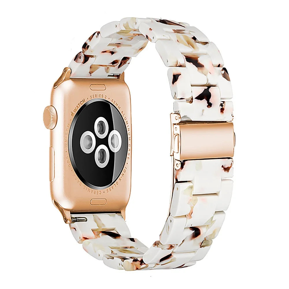 Resin Watch Strap with Folding Clasp for Apple Watch Series, SE and Ultra – 38/40/41mm and 44/45/49mm