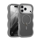 Wavy Edge Matte Phone Case for iPhone 18 Pro, 17, 16, 15 & 14 Series - Tinted Translucent PC and TPU Magnetic Cover