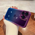 Gradient Rainbow Clear Phone Case for iPhone 16 Pro Max, 16 Pro, 16 Plus, 16, 15 & 14 Series in Shock-Absorbing TPU with
