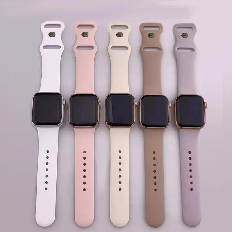 Silicone Strap for Apple Watch 40/41mm, 42mm (Series 10/11) & 44/45/46/49mm – Everyday Unisex Watch Band in 12 Colours