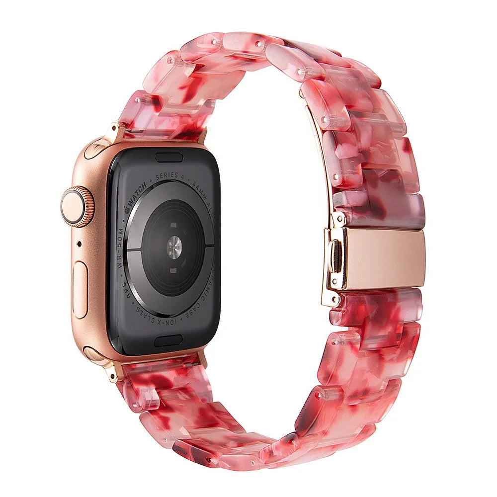 Resin Watch Strap with Folding Clasp for Apple Watch Series, SE and Ultra – 38/40/41mm and 44/45/49mm