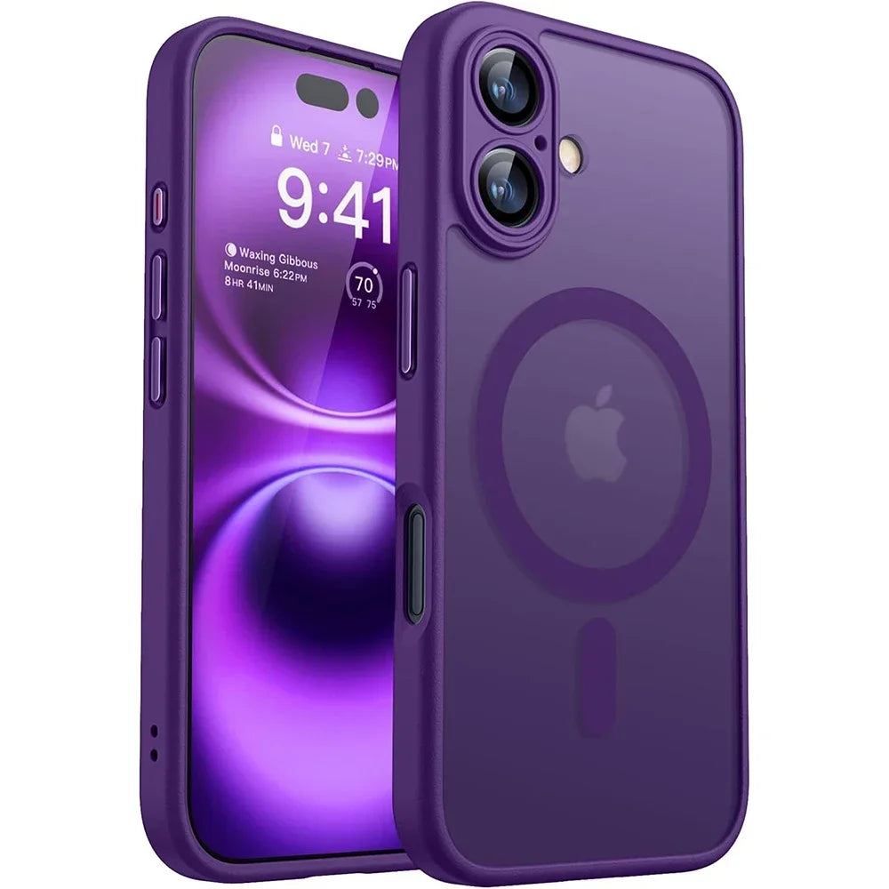 Matte Translucent Magnetic Phone Case for iPhone 18 Pro Max, 18 Pro, 17, Air, 17e, 16, 16e, 15 & 14 Series