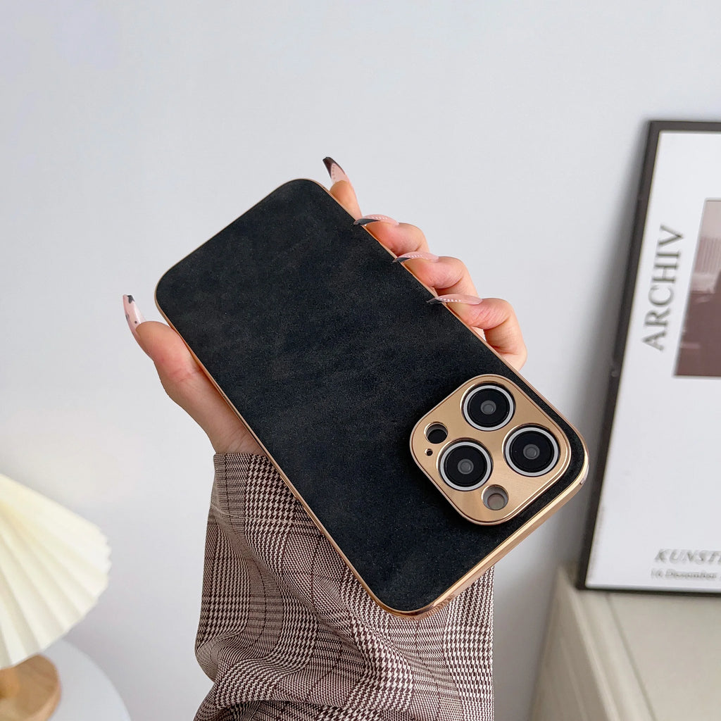 Leather-Look Phone Case for iPhone 17 Pro Max, 17 Pro, 17, Air, 16, 15 & 14 Series with Matte Anti-Fingerprint Finish
