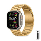 Stainless Steel Bracelet Strap for Apple Watch Series, SE & Ultra 38mm to 49mm in Silver, Gold, Rose Gold, Starlight & Black