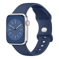Soft Silicone Strap with Snap Button Fastening for Apple Watch 38–49mm Cases, Series 10 and Ultra Compatible Watch Band