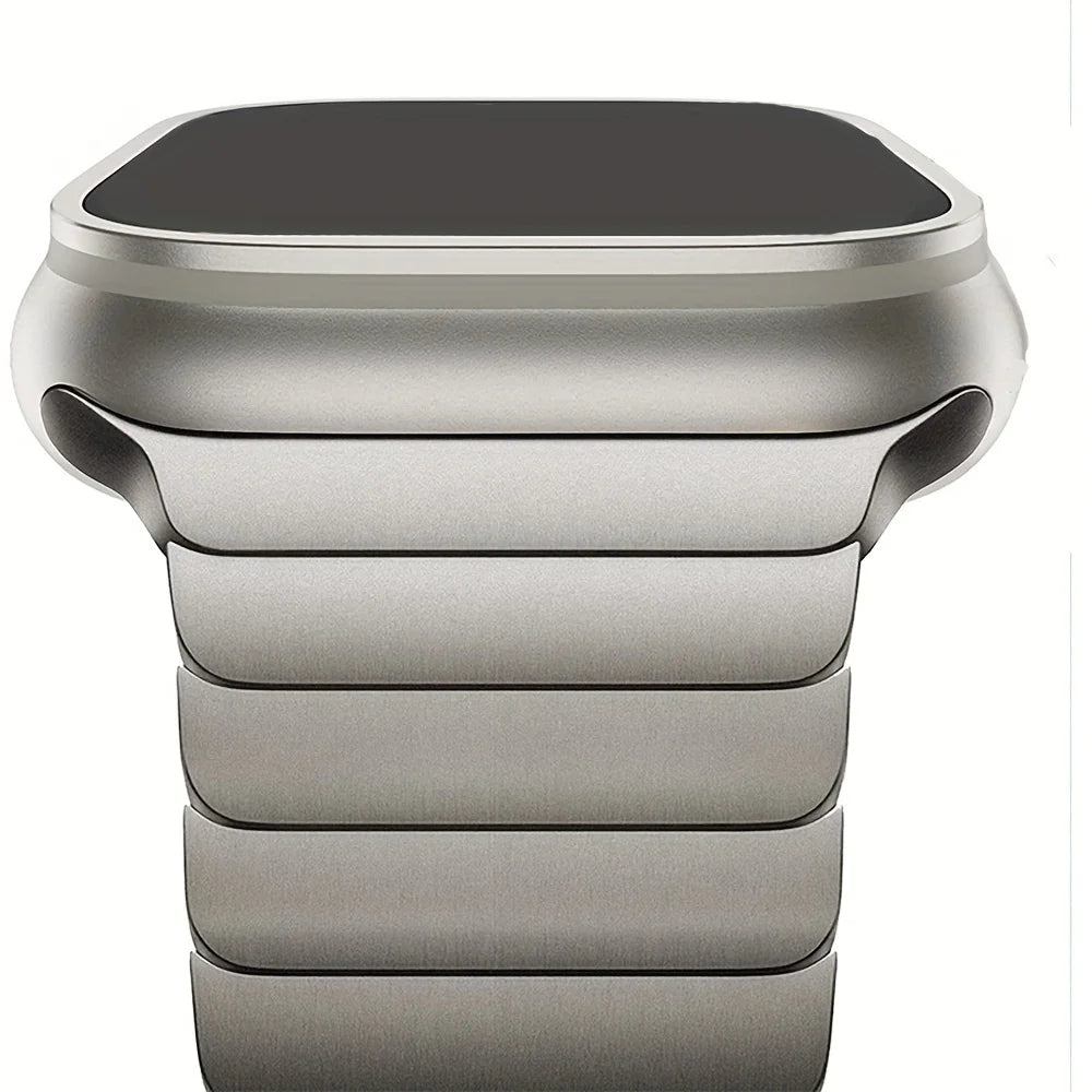 Stainless Steel Link Strap for Apple Watch 38–49mm Series, SE & Ultra in Silver, Black, Rose Gold, Gold & Starlight