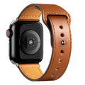 Leather Watch Strap with Snap Button for Apple Watch 38/40/41mm, 42/44/45/49mm, Series 10 42mm and 46mm in 15 Colours