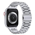 Stainless Steel Bracelet Strap for Apple Watch Series, SE & Ultra 38mm to 49mm in Silver, Gold, Rose Gold, Starlight & Black