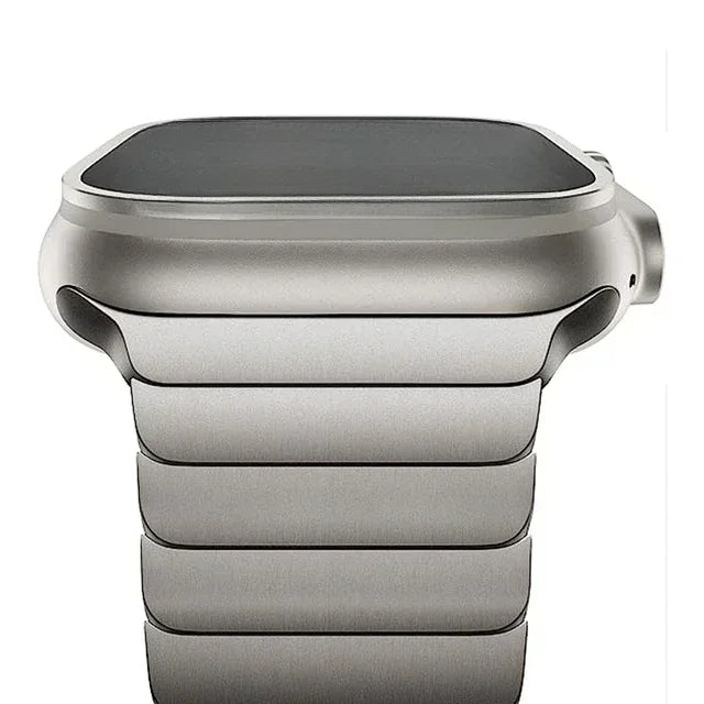 Metal Link Strap in Stainless Steel for Apple Watch 38/40/41, 42, 44/45, 46 & 49mm with Butterfly Clasp in 7 Colours