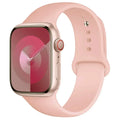 Light Pink Silicone Strap for Apple Watch 38/40/41 and 42/44/45/49mm in S/M and M/L, Soft Band for Series, SE and Ultra
