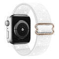 Elastic Nylon Loop Strap with Adjustable Buckle for Apple Watch 38–49mm Series, SE & Ultra, in Patterned, Glitter and Pl
