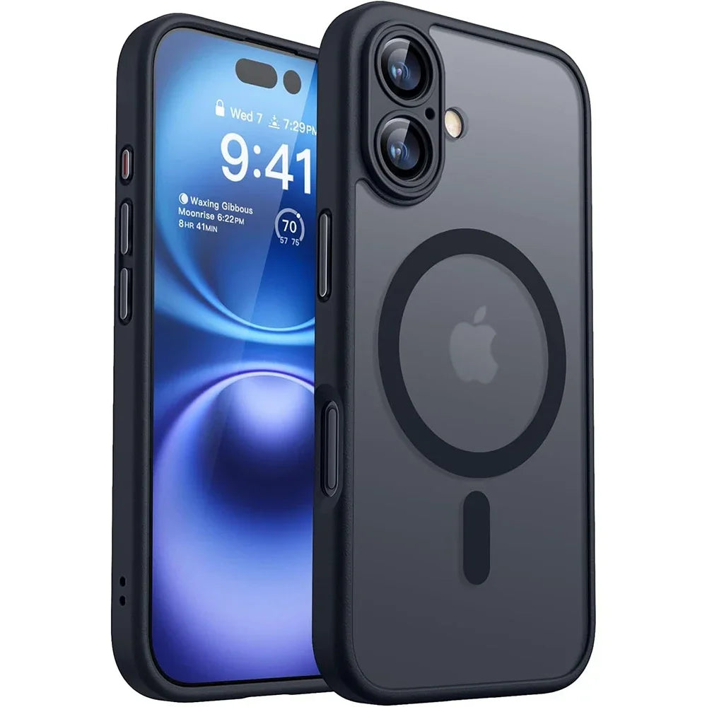 Matte Translucent Magnetic Phone Case for iPhone 18 Pro Max, 18 Pro, 17, Air, 17e, 16, 16e, 15 & 14 Series