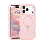 Wavy Edge Matte Phone Case for iPhone 18 Pro, 17, 16, 15 & 14 Series - Tinted Translucent PC and TPU Magnetic Cover