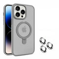 Matte Magnetic Ring Holder Phone Case for iPhone 17 Pro Max, 17 Pro, 17, Air, 16, 15 & 14 Series in PC and TPU