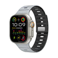 Magnetic Silicone Strap for Apple Watch 38/40/41/42/44/45/46/49mm – Soft Band in Solid and Two-Tone Colours for Series, 