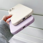Soft Silicone Heart Phone Case for iPhone 17 Pro Max, 16, 15 & 14 Series - Matte Candy Shades in Pink, Blue or White