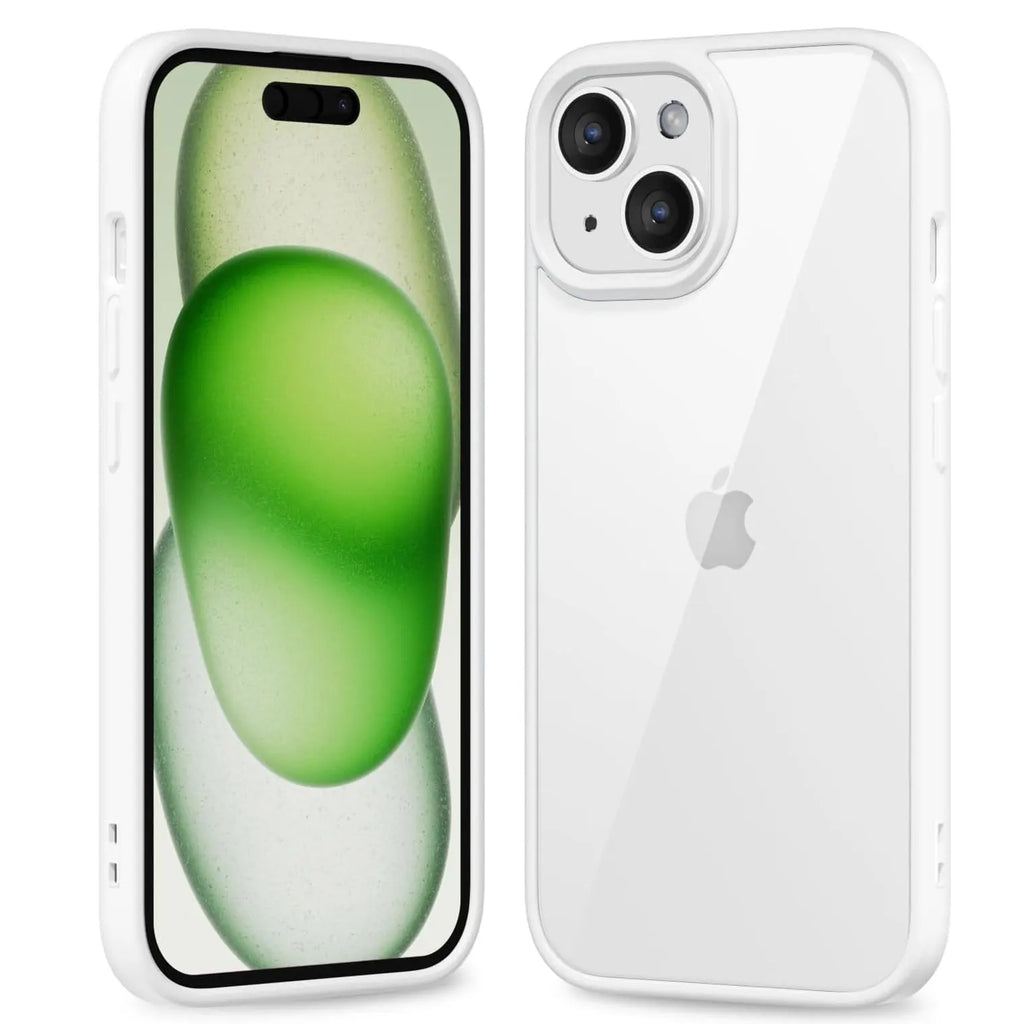 Transparent Phone Case with Soft Silicone Bumper for iPhone 16 Pro Max, 16 Pro, 16 Plus, 16, 15 & 14 Series