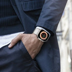 Metal Link Strap in Stainless Steel for Apple Watch 38/40/41, 42, 44/45, 46 & 49mm with Butterfly Clasp in 7 Colours