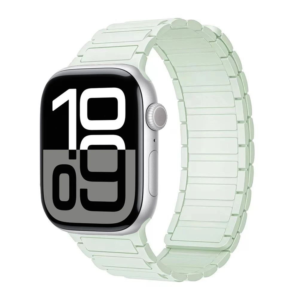 Magnetic Silicone Strap for Apple Watch 40/41/42mm and 44/45/46/49mm, Unisex Band in 8 Solid Colours