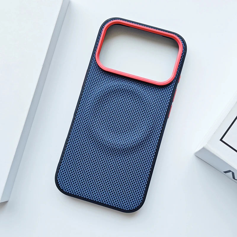 Woven Texture Magnetic Case for iPhone 17 Pro Max, 17 Pro, 17, Air & 18 Pro Series, PU Leather and TPU Cover with Camera
