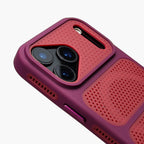 Vented Perforated Bumper Phone Case for iPhone 18 Pro, 17, 16, 15 & 14 Series - Hollow Heat-Vent Design, 5 Colours