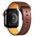 Leather Strap with Snap Button Closure for Apple Watch 38/40/41mm and 42/44/45/49mm in 22 Colours