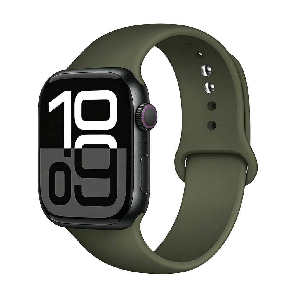 Cocoa Soft Silicone Strap for Apple Watch 38/40/41/42 and 42/44/45/46/49mm in S/M and M/L, for Series, SE and Ultra