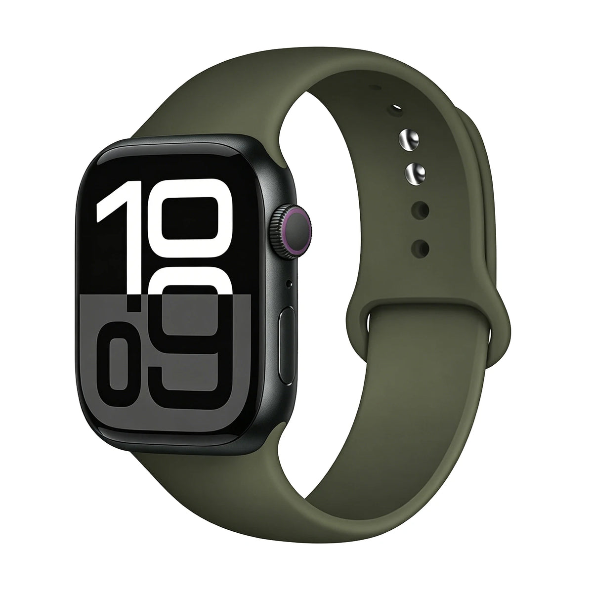 Cocoa Soft Silicone Strap for Apple Watch 38/40/41/42 and 42/44/45/46/49mm in S/M and M/L, for Series, SE and Ultra