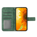 Sunflower Embossed Flip Wallet Case for iPhone 17, 16, 15 & 14 Series, PU Leather Folio Cover with Card Slots and Stand