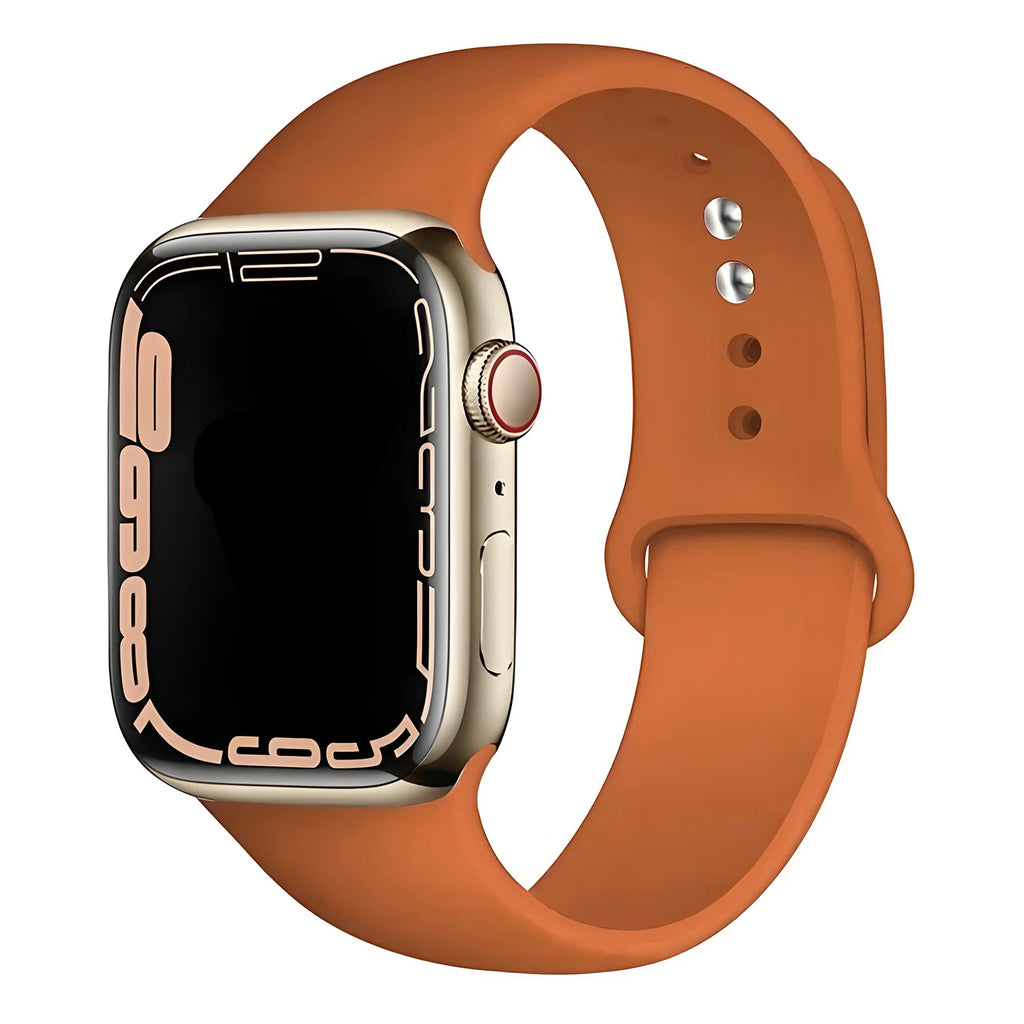 Cocoa Soft Silicone Strap for Apple Watch 38/40/41/42 and 42/44/45/46/49mm in S/M and M/L, for Series, SE and Ultra