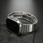 Metal Link Strap in Stainless Steel for Apple Watch 38/40/41, 42, 44/45, 46 & 49mm with Butterfly Clasp in 7 Colours