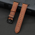 PU Leather Strap for Apple Watch 38mm to 49mm Classic Buckle Band in Black, Brown, Blue and Cyan