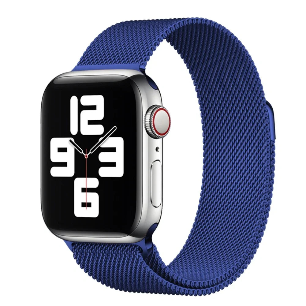 Stainless Steel Mesh Loop Strap with Magnetic Closure for Apple Watch Series 11 to 3, SE & Ultra, 38–49mm Cases