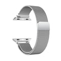 Silver Woven Stainless Steel Strap for Apple Watch 38/40/41/42 and 42/44/45/46/49mm, Mesh Band for Series, SE and Ultra