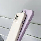 Soft Silicone Heart Phone Case for iPhone 17 Pro Max, 16, 15 & 14 Series - Matte Candy Shades in Pink, Blue or White
